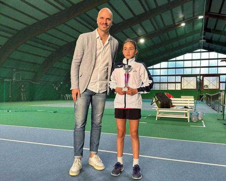 La premiazione di Serena Pellandra ai campionati regionali Under 12
