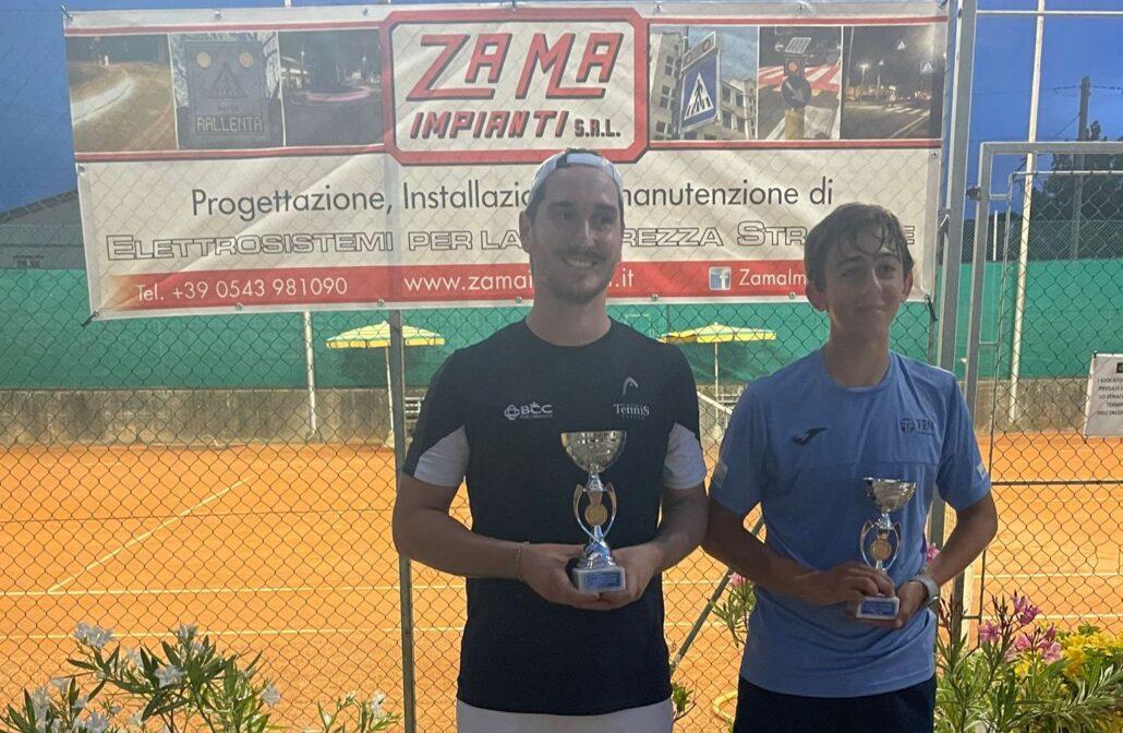 I finalisti del torneo al Centro Paradiso: Gian Marco Ricci e Federico Baldinini