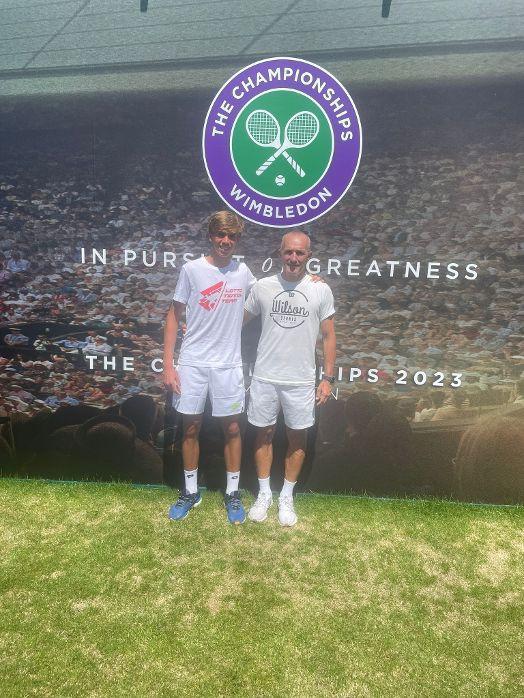 Carlo Alberto Caniato con Alberto Casadei a Wimbledon