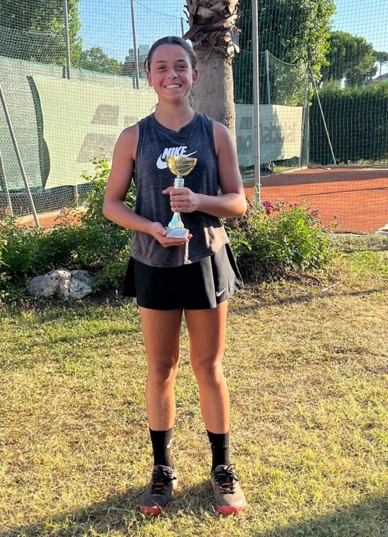 Vittoria Muratori (Tc Riccione), vincitrice dell'Under 14 femminile a Misano