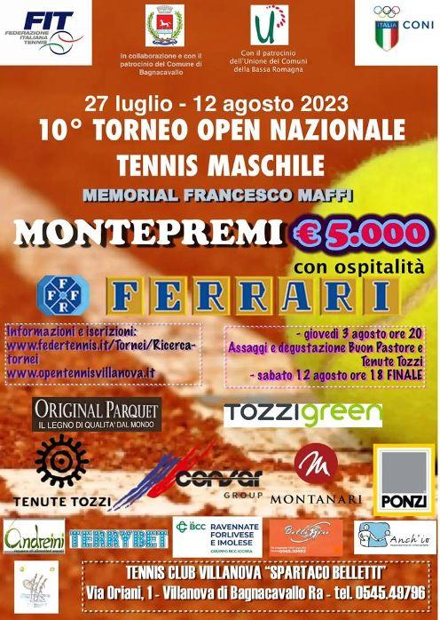 Open grandi firme al Ct Villanova di Bagnacavallo al via domani: i protagonisti del Memorial “Francesco Maffi”
