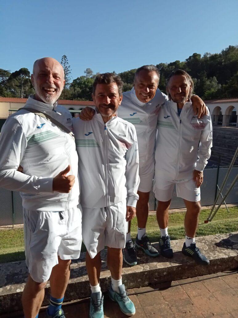 La nazionale italiana over 55 di tennis