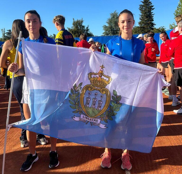 Silvia Alletti e Talita Giardi alla cerimonia di apertura degli Europei under 16
