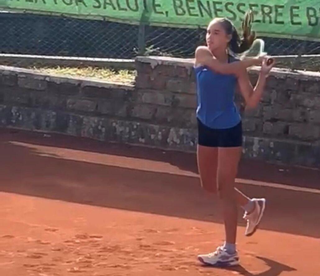 Crystal Aratari in azione ai Tricolori under 13