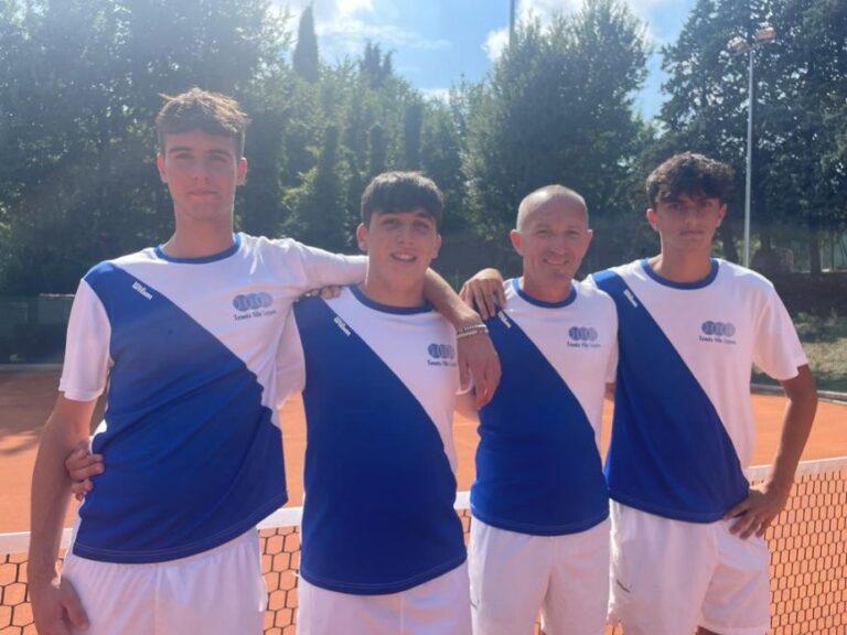 La squadra Under 16 maschile del Tennis Villa Carpena