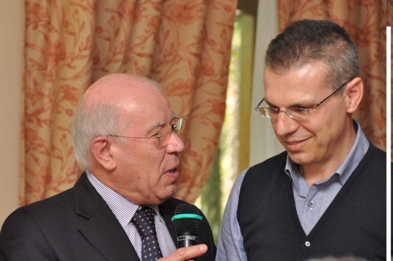 Oreste Pagani con Fulvio Campomori, dirigente del Circolo Tennis Massa Lombarda