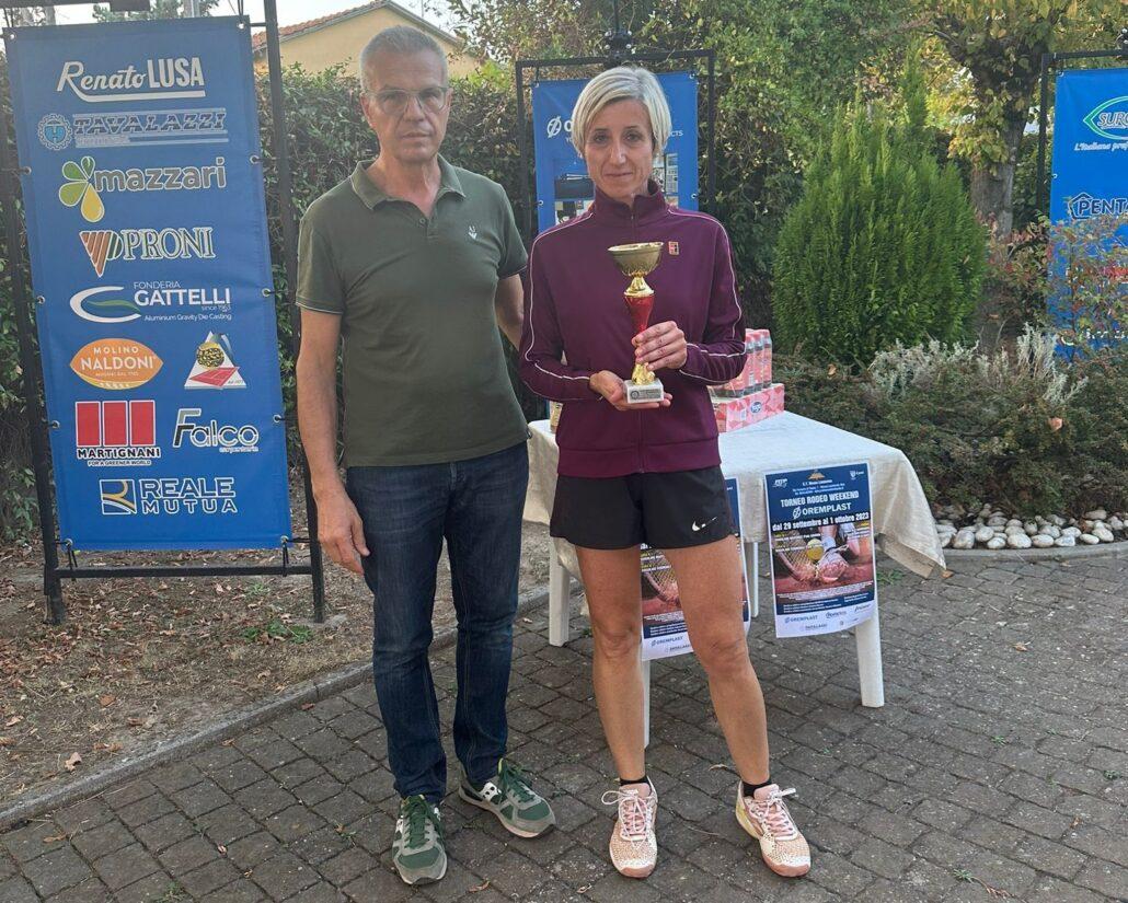 Paola Menozzi vincitrice Rodeo 3a Circolo Tennis Massa Lombarda