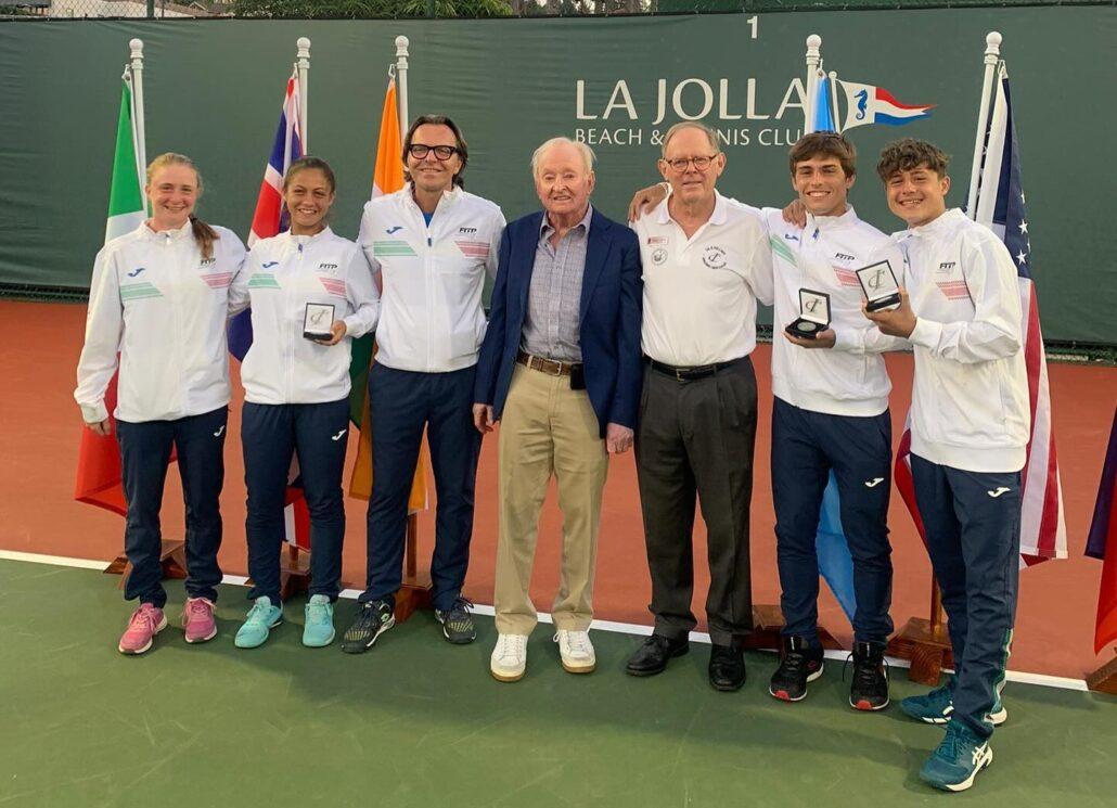 La squadra italiana con il mitico Rod Laver