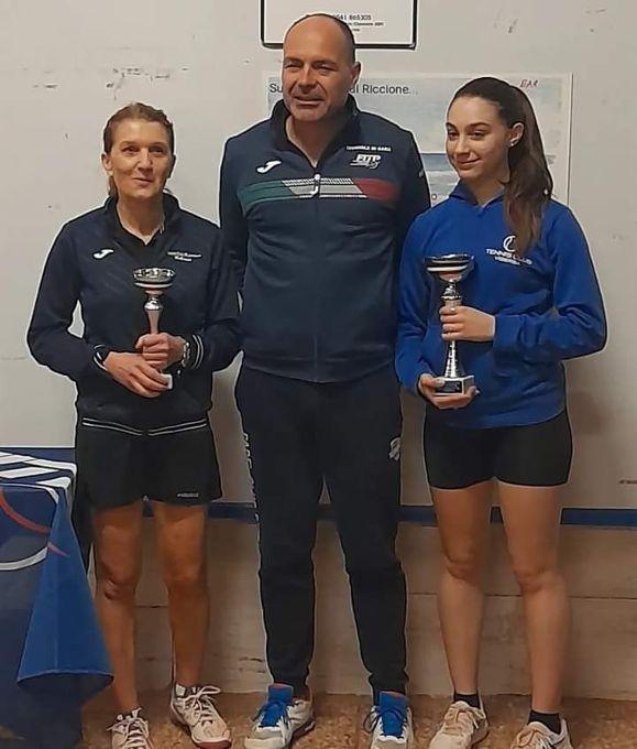 La premiazione del singolare femminile al TC Riccione