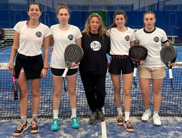 La squadra di serie A femminile del Village Paddle Imola