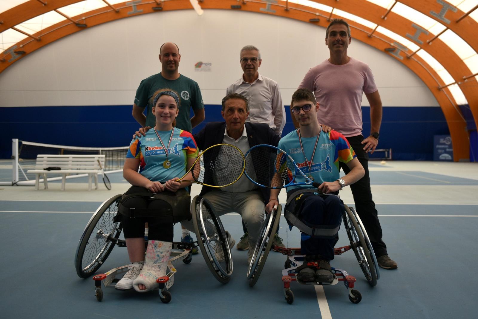 Tennis in carrozzina protagonista a Massa Lombarda con lo Junior Wheelchair Trophy FITP Kinder Joy of Moving