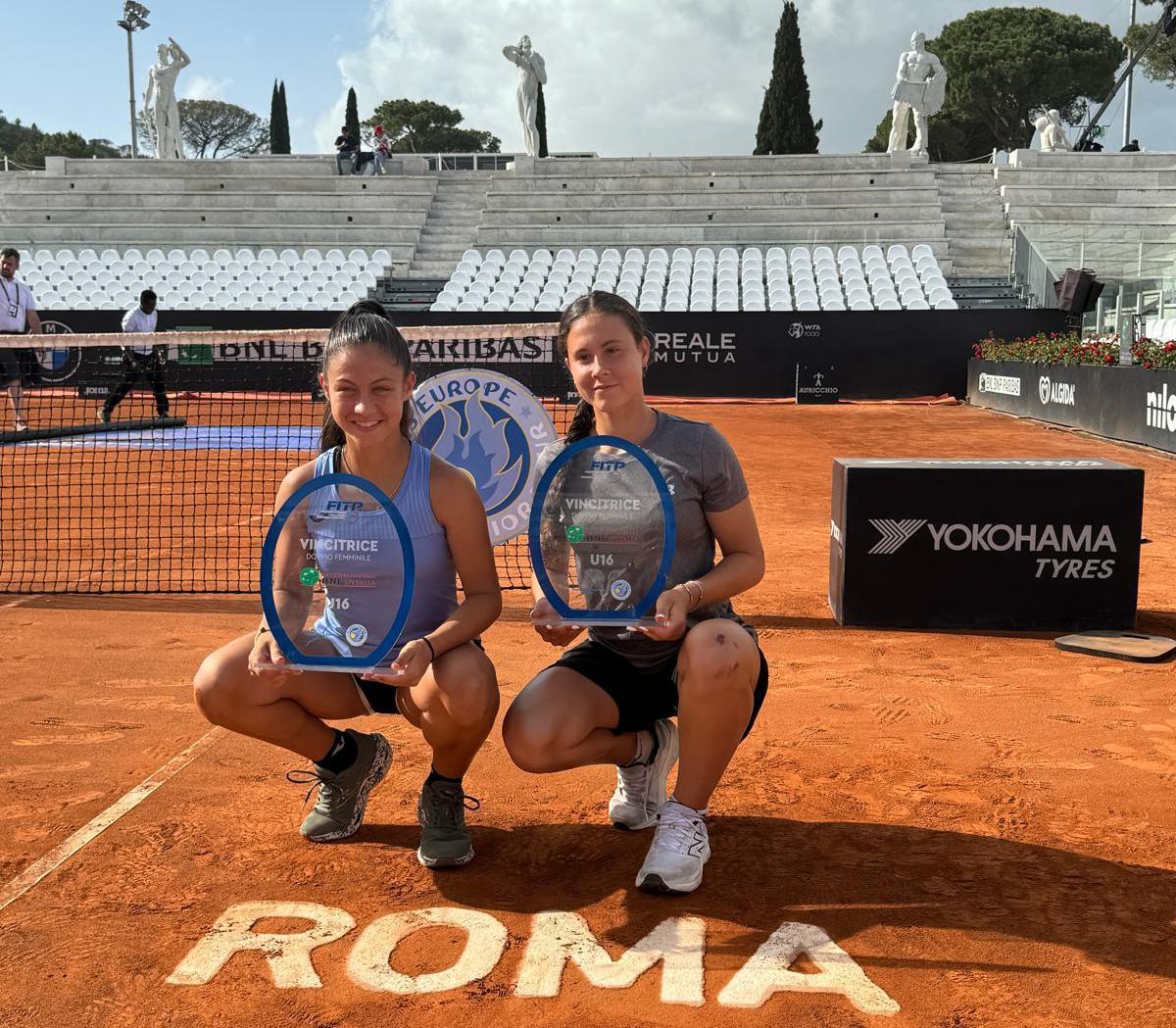 Internazionali d’Italia under 16: Virginia Proietti, new entry della Galimberti Tennis Academy, fa centro in doppio