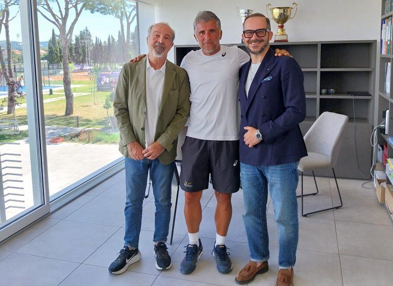 Gilberto Fantini (presidente FITP Emilia Romagna), Giorgio Galimberti e Giovanni Nocita (Omag)