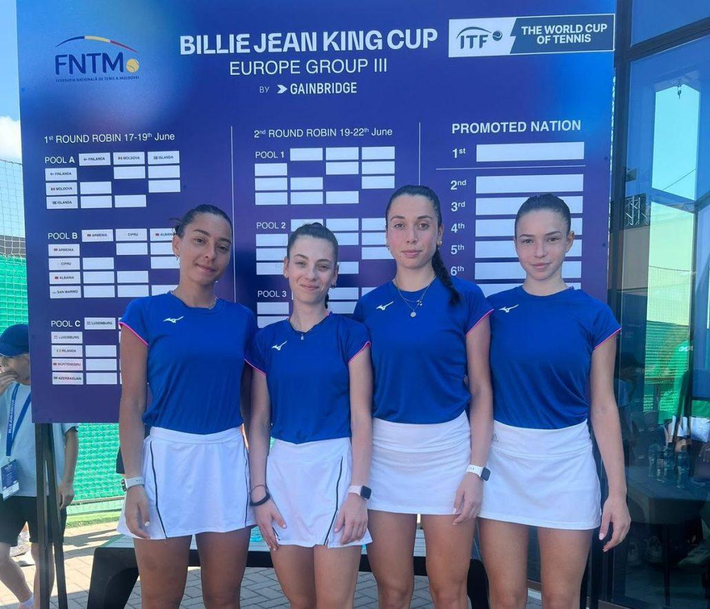 La squadra sammarinese di Billie Jean King Cup