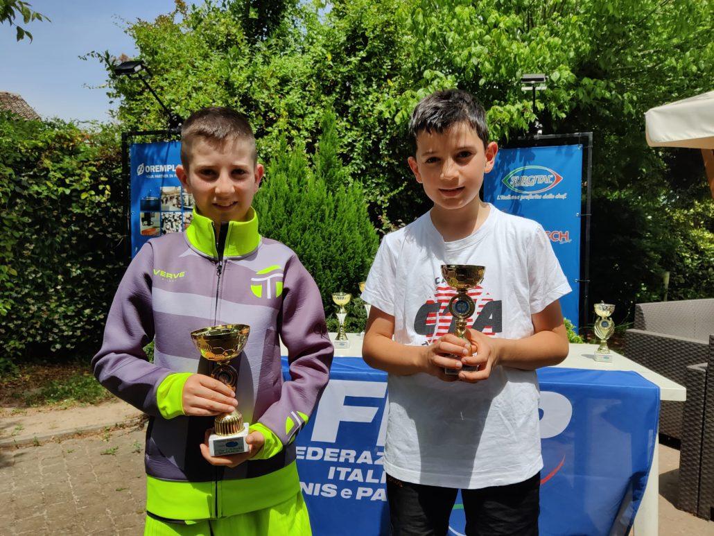 Tommaso Cavassi e Alessandro Pinto, protagonisti della finale Under 10