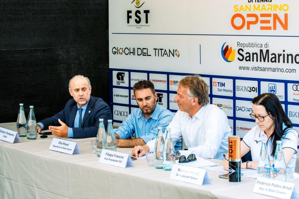 La conferenza stampa di presentazione degli Internazionali di Tennis San Marino Open: