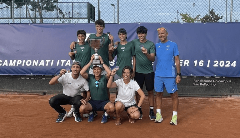 Il Circolo Tennis Giotto di Arezzo conquista il titolo Under 16 maschile a squadre