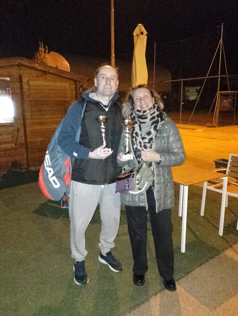 Stefano Grassi e Alessandra Pirondi, vincitori del doppi misto al Russi Sporting Club