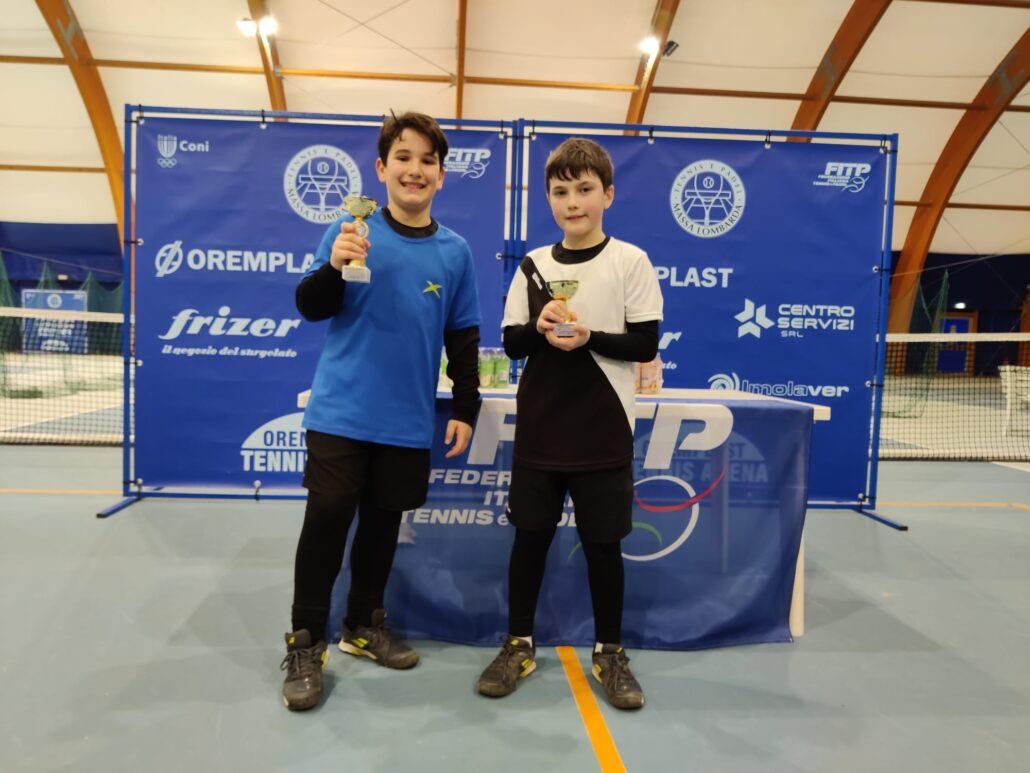 Leonardo Castori e Filippo Guerrini protagonisti della finale al Trofeo Frizer Rodeo Under 10 al Ct Massa Lombarda