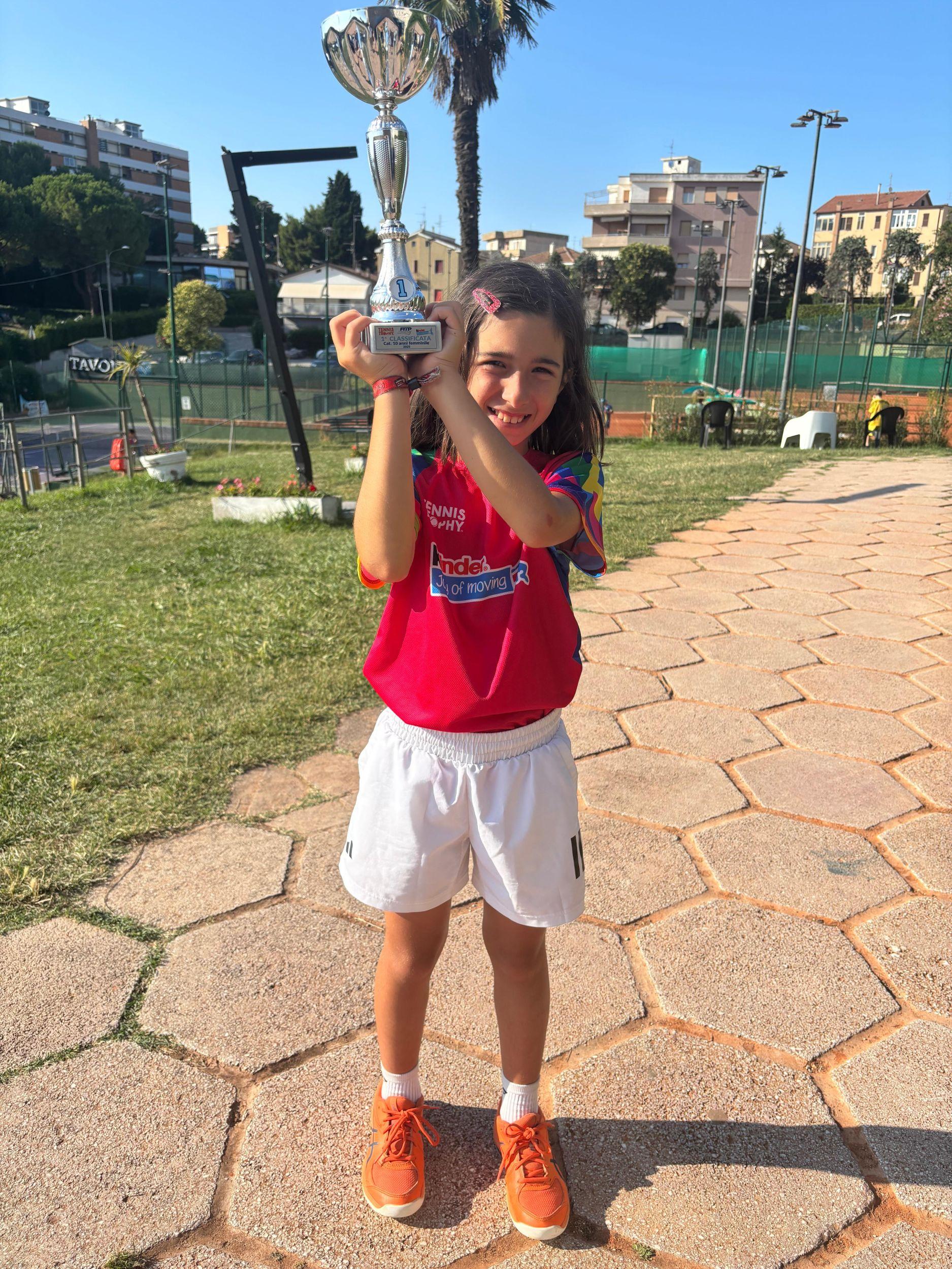 Amelia Valentini vince il Kinder Under 10 di Ancona-Nel torneo dell’Up Tennis finali per Levchenko-Vittoria nell’Under 14, Coppini-Battistini nell’Under 16