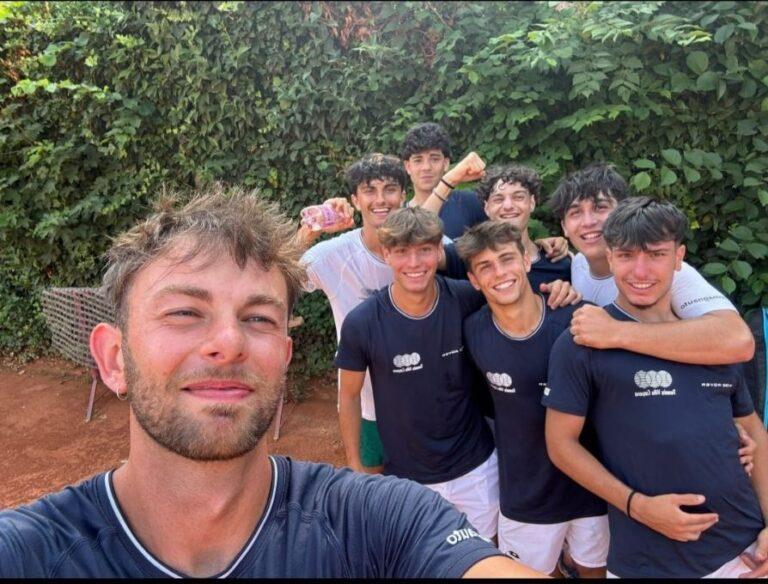 La festa promozione a Trento del Tennis Villa Carpena