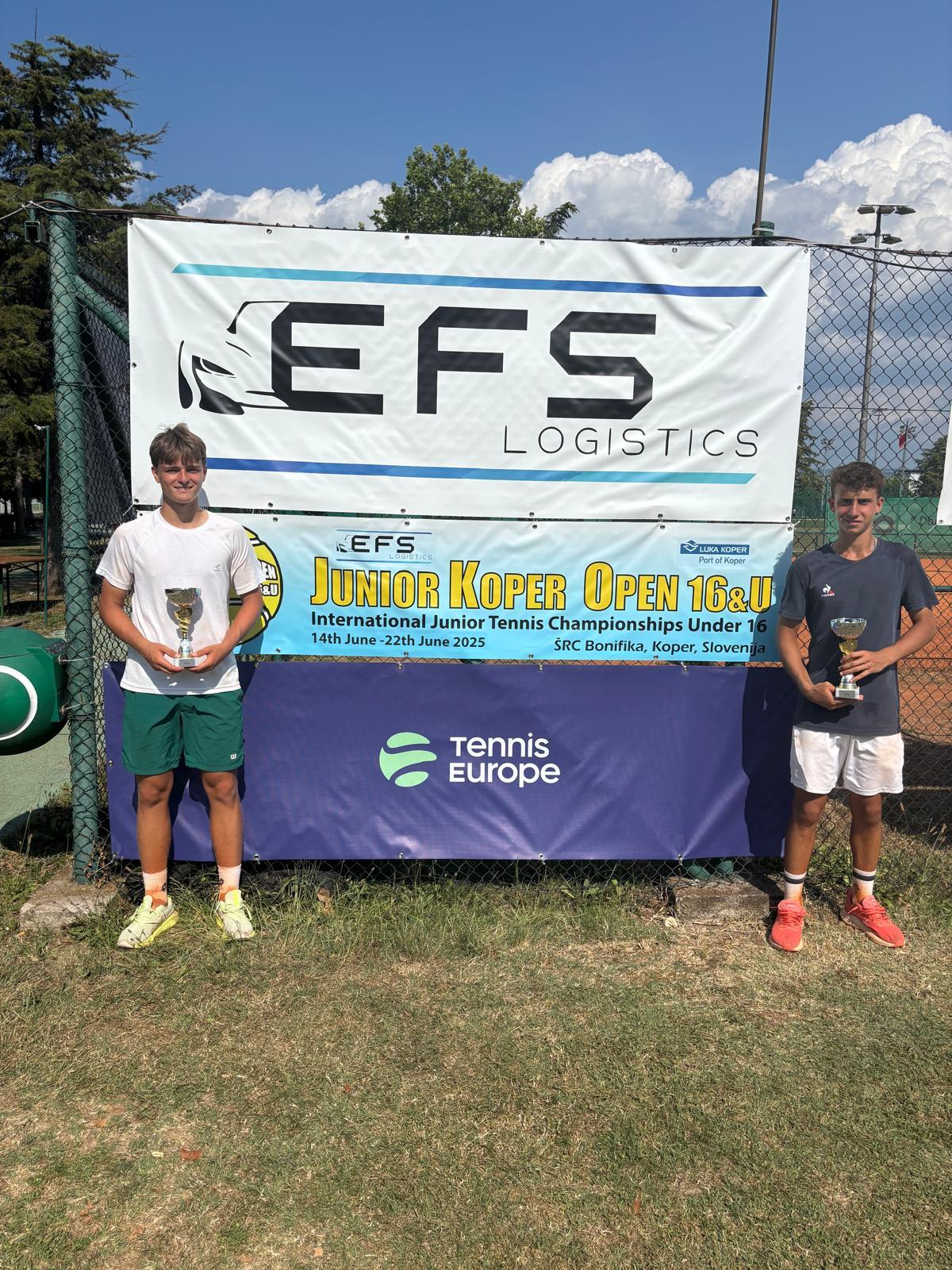 Daniele Longo vince il doppio e conquista la finale in singolare nel torneo Tennis Europe Under 16 di Koper
