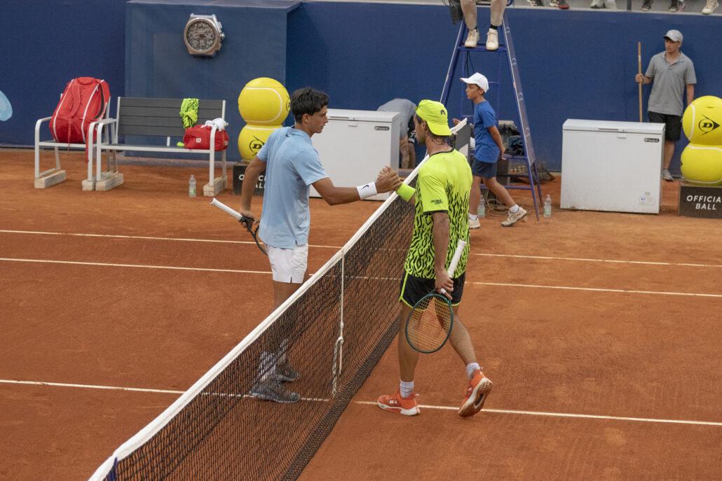 San Marino Open: il saluto a rete fra Federico Cinà e Thiago Tirante