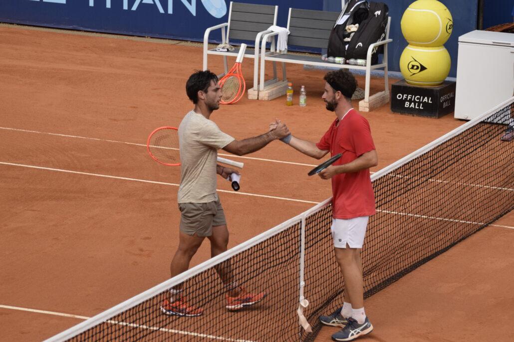 San Marino Open: il saluto fra Genaro Alberto Olivieri e Manuel Mazza