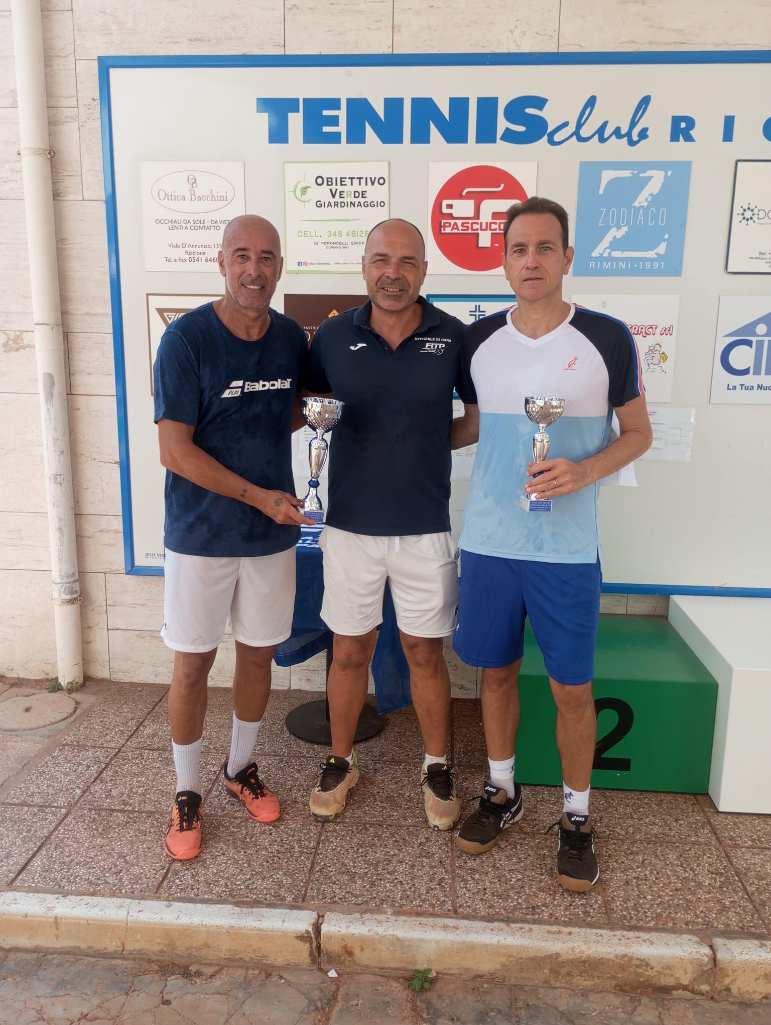 Nel torneo Veterani del Tc Riccione successi di Stefano Torrisi nell’Over 45 e di Paolo Passerini nell’Over 55 e Laura Manizza tra le Lady 40