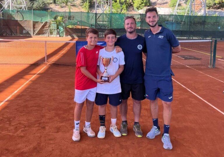 Robert Cadar e Alessandro Teodorani con il tecnico Raffaele Bernardini a Imperia