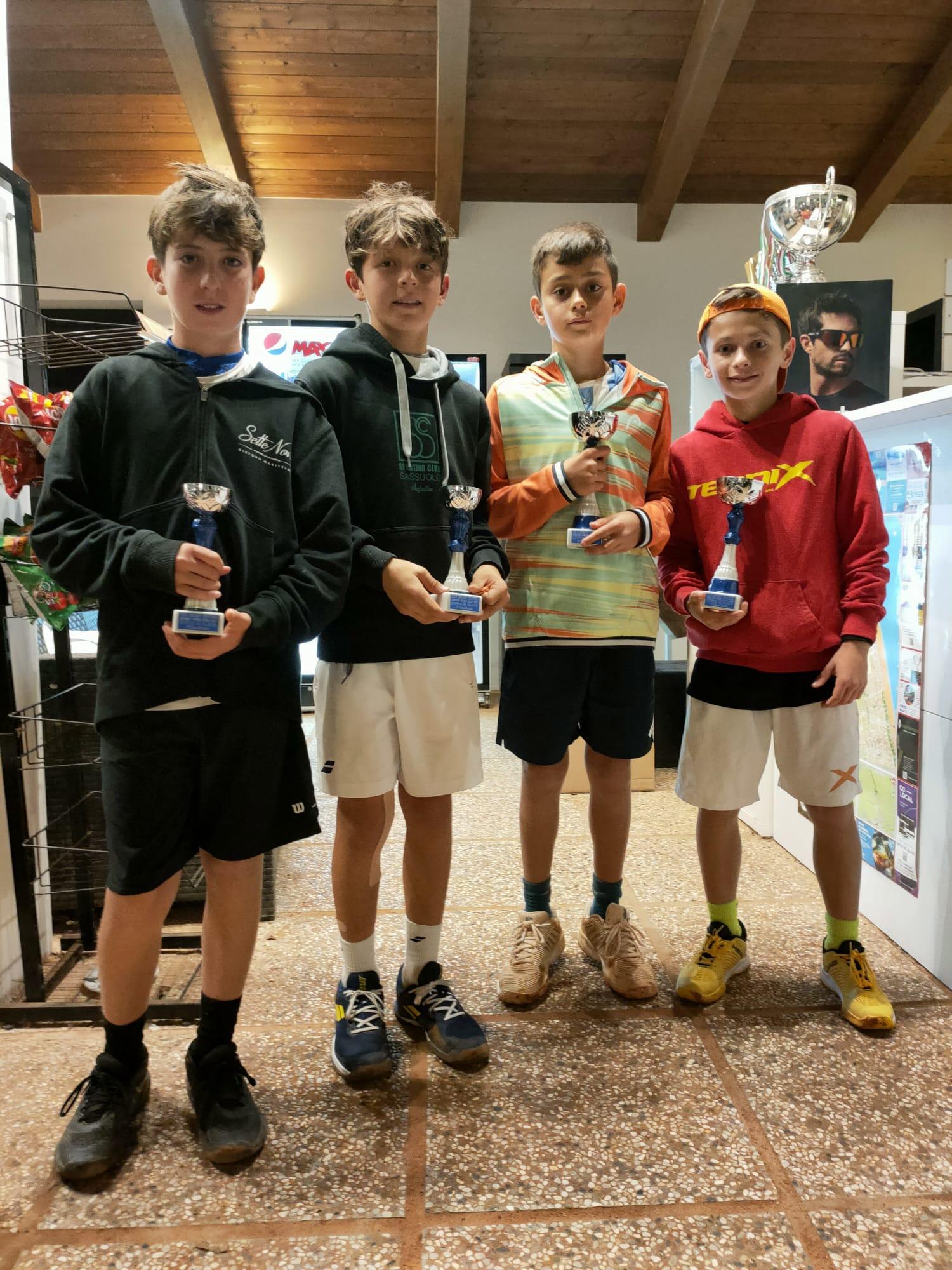 Rodeo giovanile di doppio al Ten Sport Center: nell’Under 12 maschile vincono Sciutti-Bonazza, nell’Under 14 femminile Baldazzi-Bonetti, nel maschile Rosti-Gentile