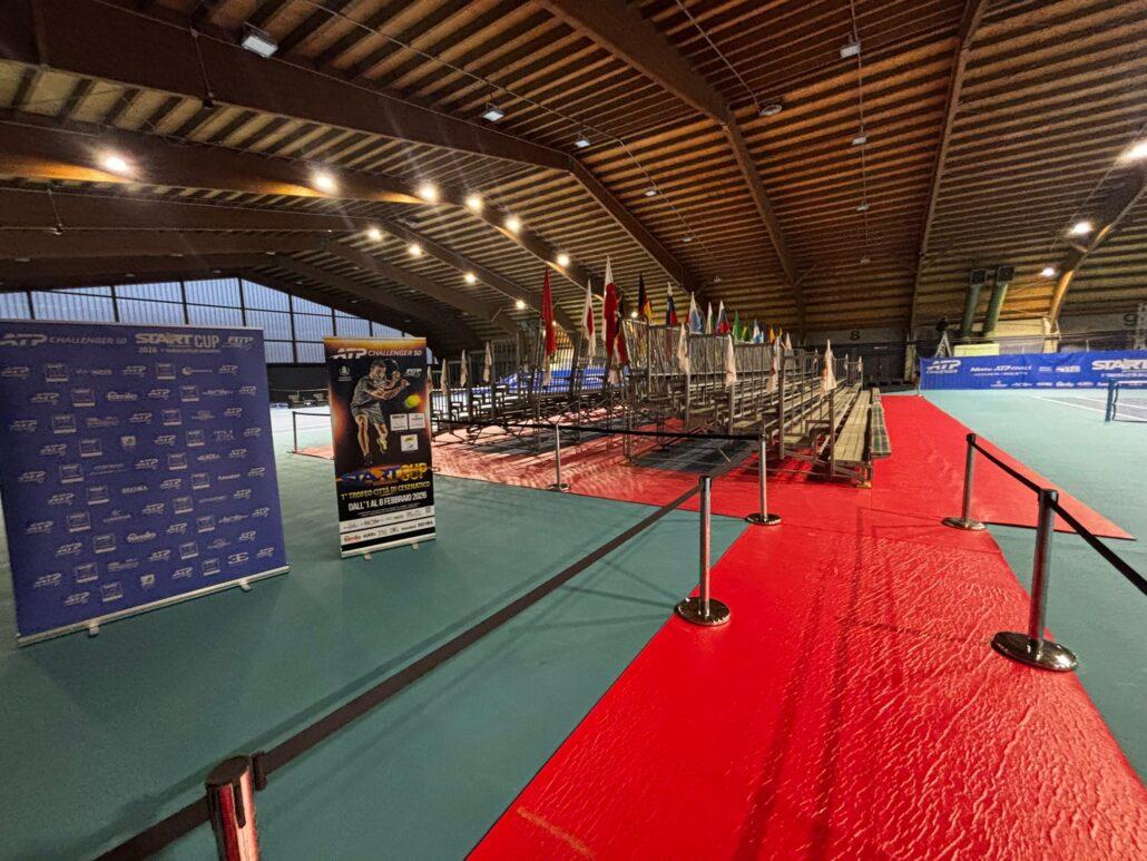 I campi del Circolo Tennis Cesenatico allestiti per la 'Start Romagna Cup'