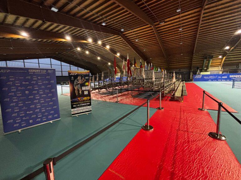 I campi del Circolo Tennis Cesenatico allestiti per la 'Start Romagna Cup'