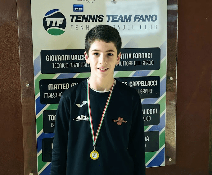 Filippo Terenzi detta legge tra gli Under 14 a Fano, nella 1ª tappa dello Young City Tennis Tour