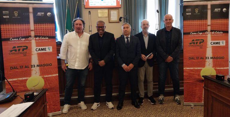 I relatori alla conferenza stampa di presentazione della 'CAME Cup - Città di Cervia, Challenger Atp