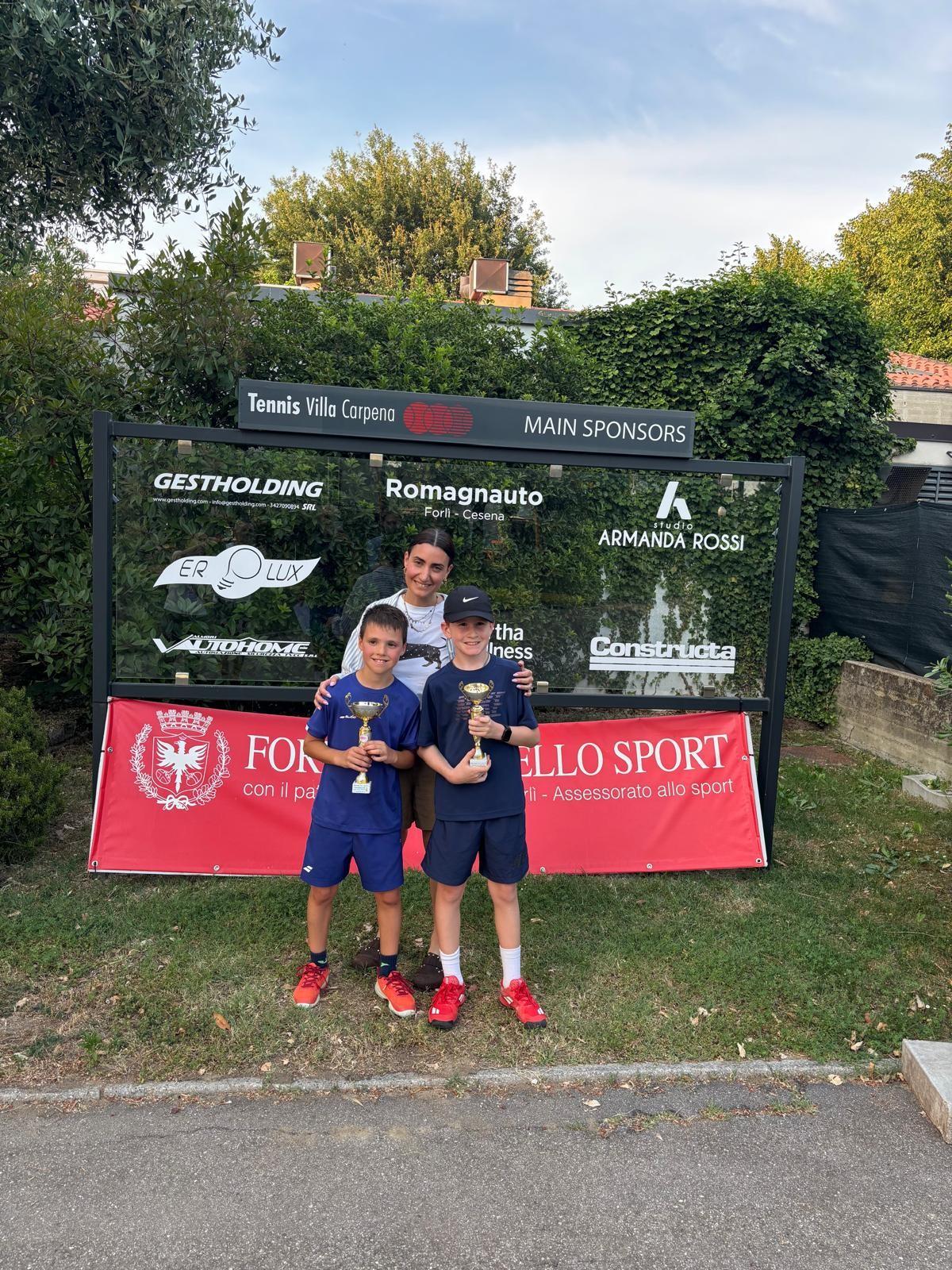 Mattia Zammarchi (Under 10) e Davide Bonazza (Under 12) vincono l’Emilia Romagna Junior Tour al Tennis Villa Carpena