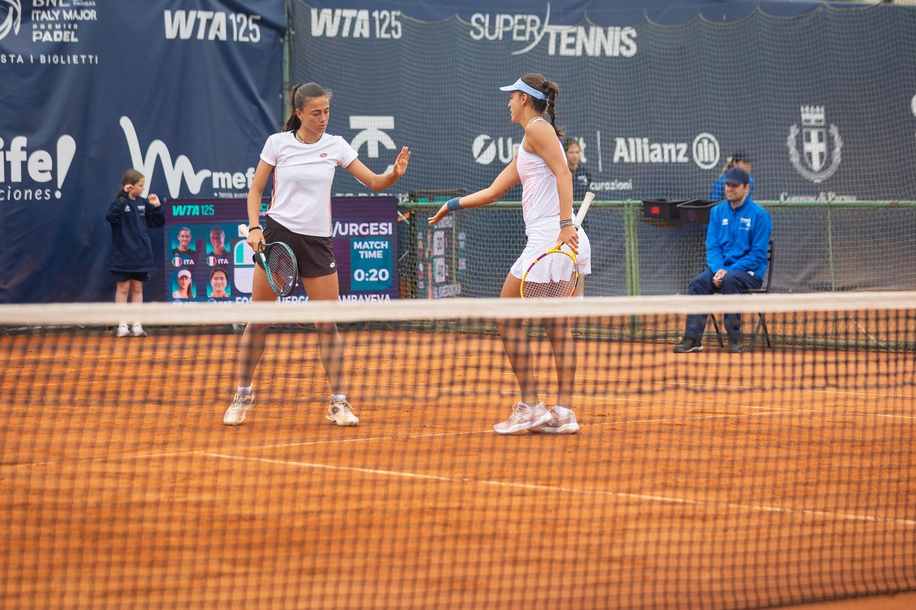 Super prestazione di Marta Lombardini che raggiunge la finale nel torneo Wta 125 di Parma in coppia con Federica Urgesi
