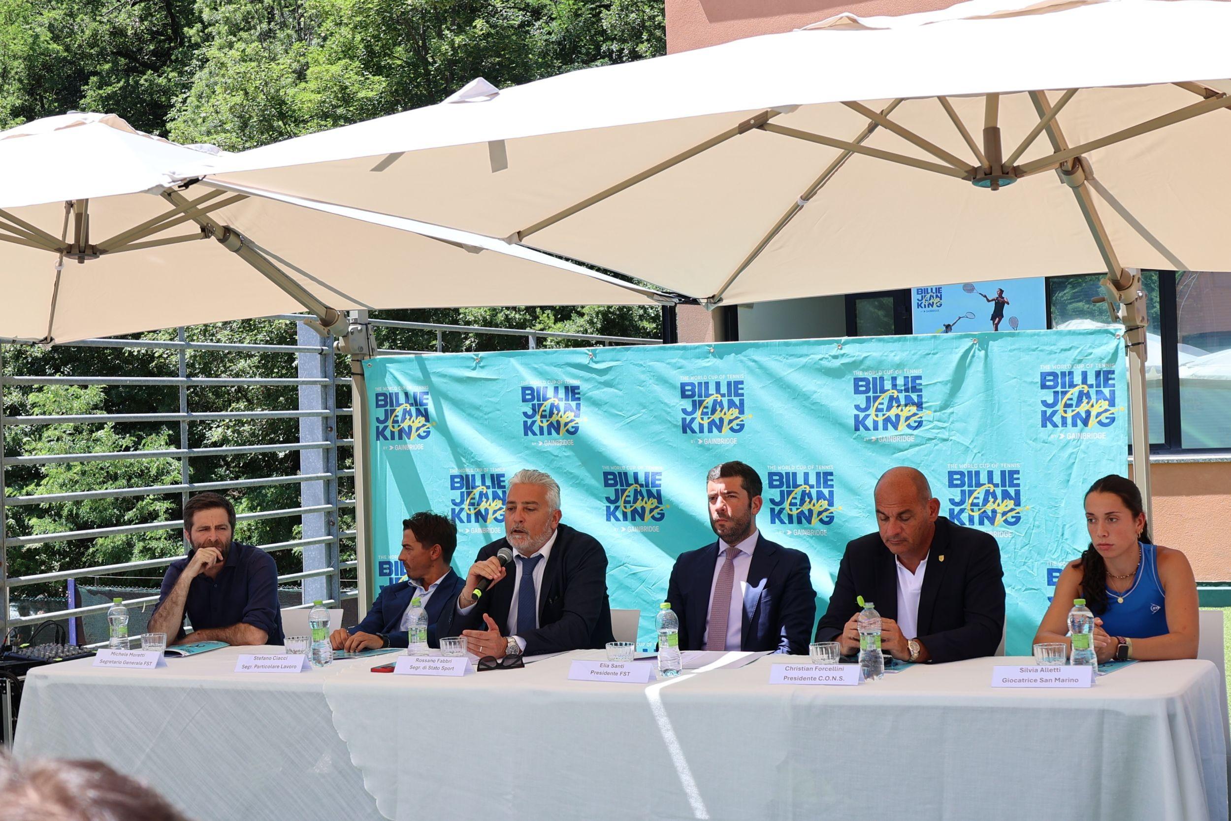 La Billie Jean King Cup per la prima volta a San Marino-Il presidente Elia Santi: “E’ il primo di una serie di appuntamenti internazionali sul Titano”