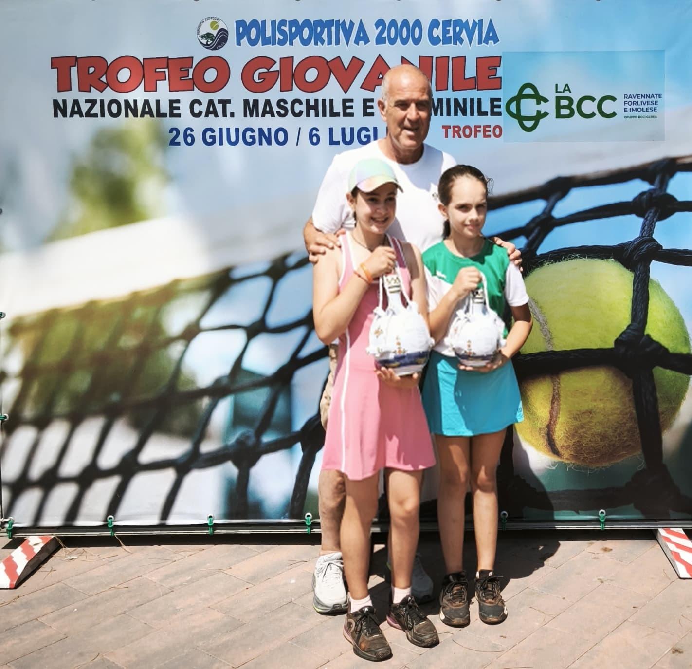 Nel trofeo “La Bcc” alla Polisportiva 2000 Cervia successi di Elisabeth Nathalie D’Abbiero nell’Under 10 e di Emma Mattone nell’Under 12