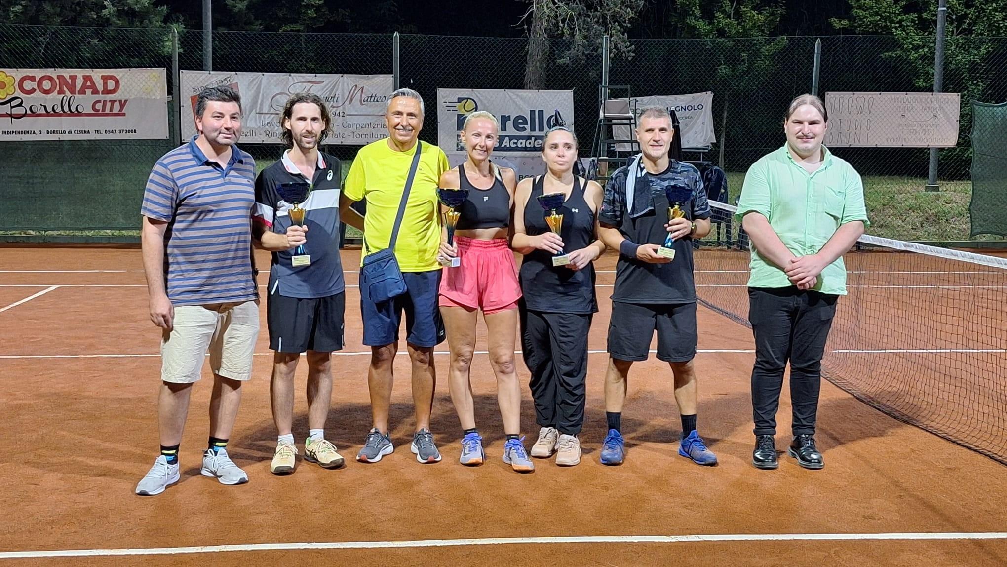 Primi verdetti stagionali alla Borello Tennis Academy: nel doppio misto vincono Amadori-Vichi nel tabellone A e Russo-Barasa nel tabellone B