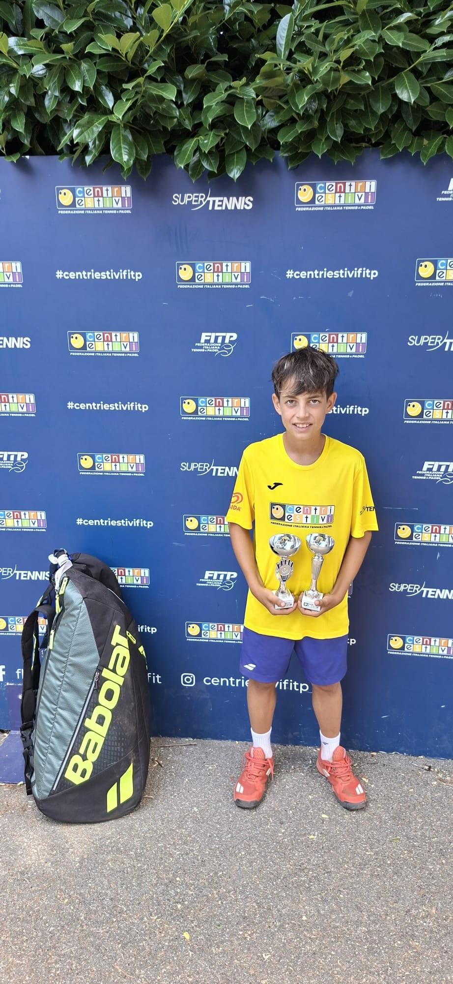 Mattia Sena si ferma in finale nel torneo “Road to Bologna” Under 11 di Serramazzoni, ma vince il doppio con Serra Zanetti