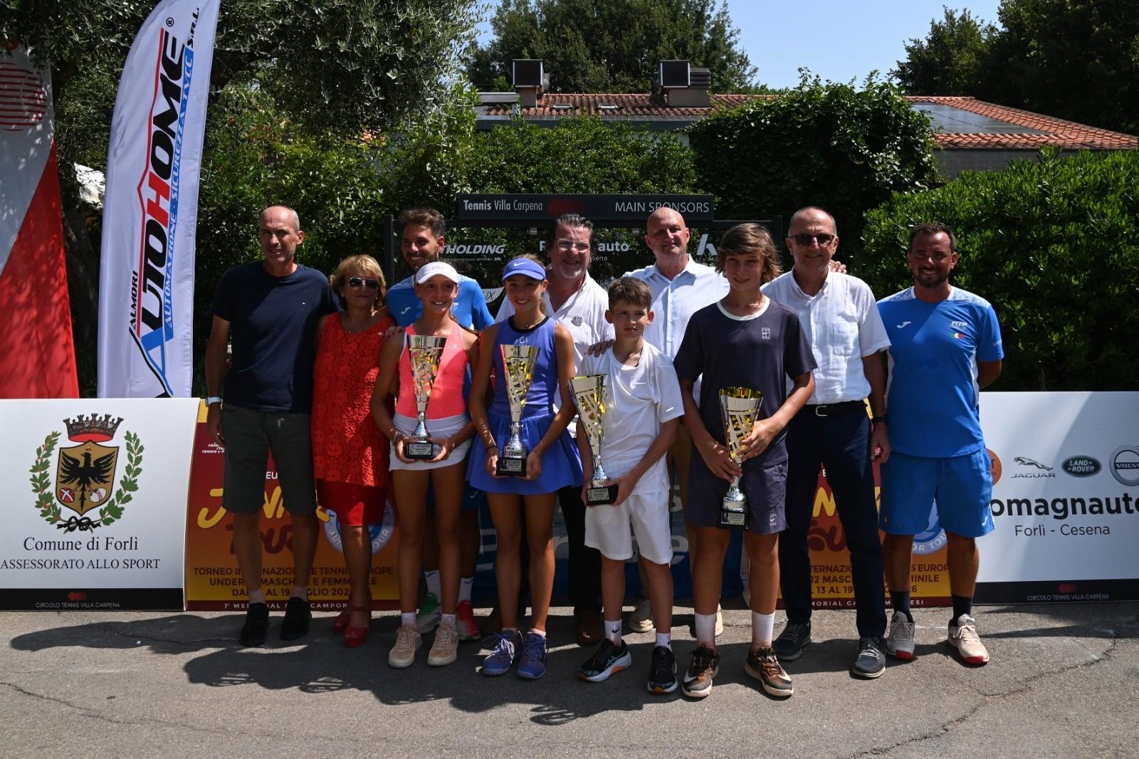 Sofia Brigatti ed Enrico Sesti sono i vincitori del 7° Memorial “Gaio Camporesi” al Tennis Villa Carpena