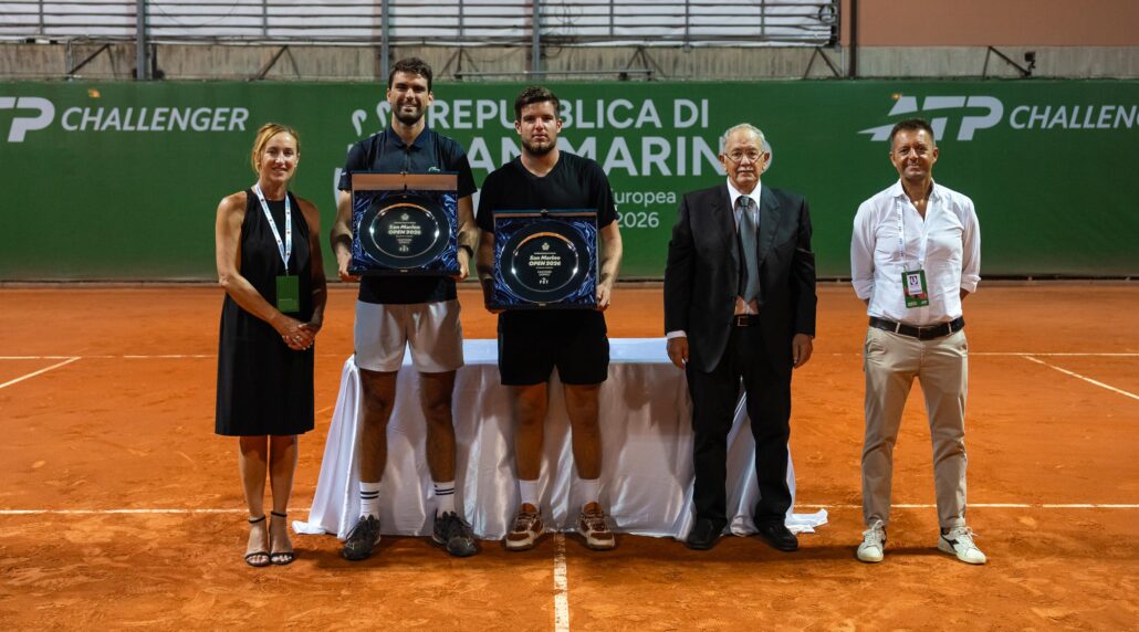 San Marino Open: I vincitori del doppio con Cristina Carattoni, Sergio Pasolini e Nicola Lombardini