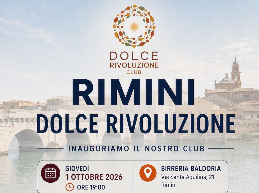 Una Dolce Rivoluzione per ritrovare socialità e senso di comunità: il 1° ottobre l’inaugurazione del club di Rimini