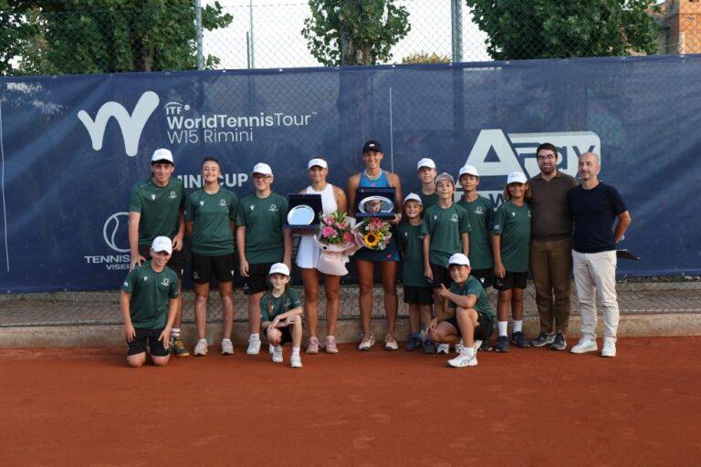 La premiazione della Rimini Cup, torneo ITF femminile al Circolo Tennis Viserba