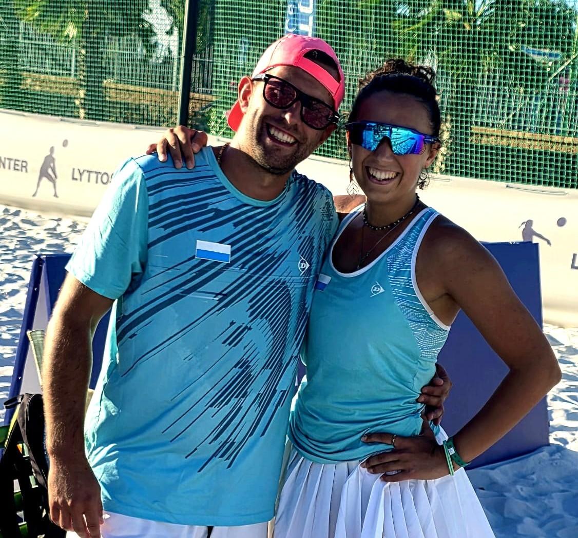 Nei campionati Europei di beach tennis Ilaria Grandi e Davide Pedini approdano ai quarti nel doppio misto
