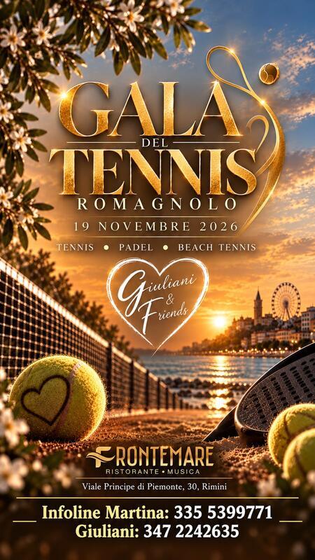 Torna il Galà del Tennis Romagnolo, appuntamento con le Eccellenze il 19 novembre al Frontemare di Rimini