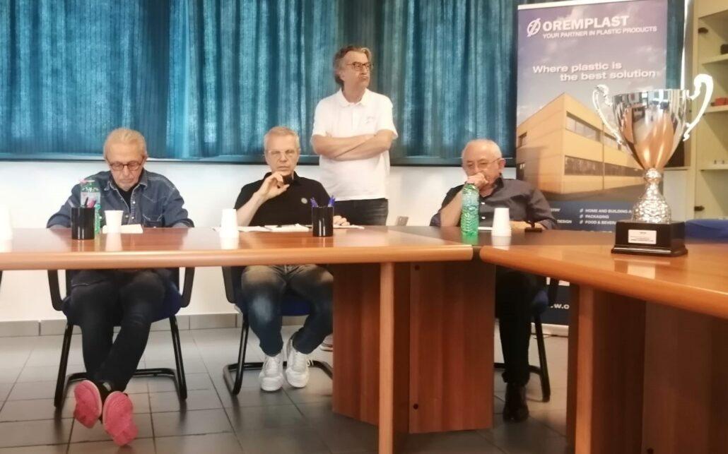 L'intervento del dirigente Fulvio Campomori alla conferenza stampa per la serie A1 del Circolo Tennis